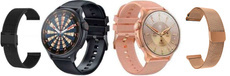 Nové smartwatche GlacierX Aura Black + GlacierX Aura Rose Gold Set + síťové náramky