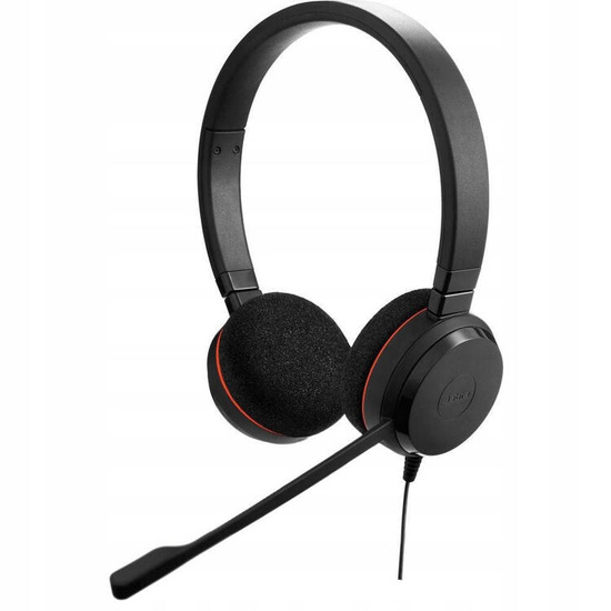 Jabra Evolve 20 MS Stereo černá herní kabelová sluchátka s mikrofonem