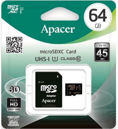 Neues Lenovo Tab M8 TB-8505F 2GB 16GB Schwarz Android + Neue Apacer Secure Digital Card microSDXC 64GB