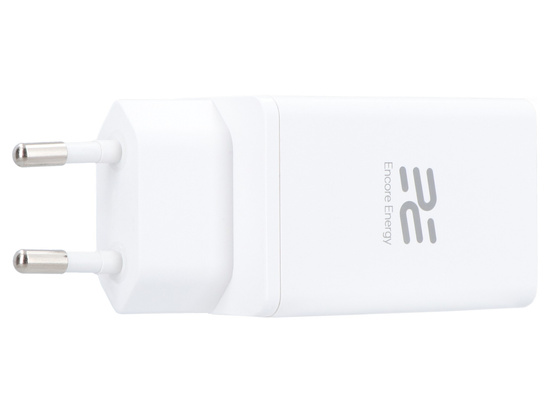 Нова мережна зарядка GaN 65W USB-A + 2x USB-C QC PPS PD Encore Energy MD-6590R + кабель 2x USB-C 50см