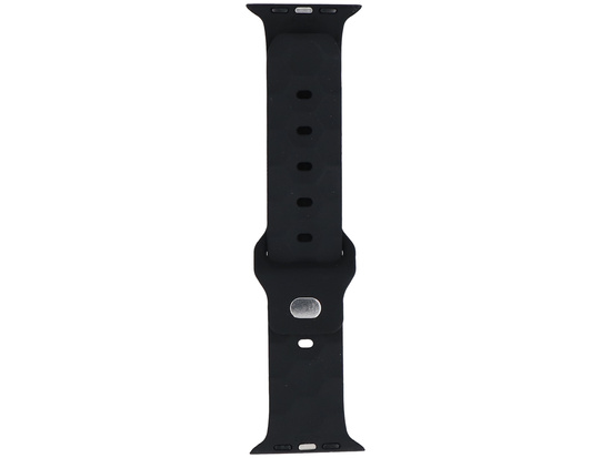 GlacierX Silicone Rhombille Black strap for Apple Watch 42/44/45/49mm Black