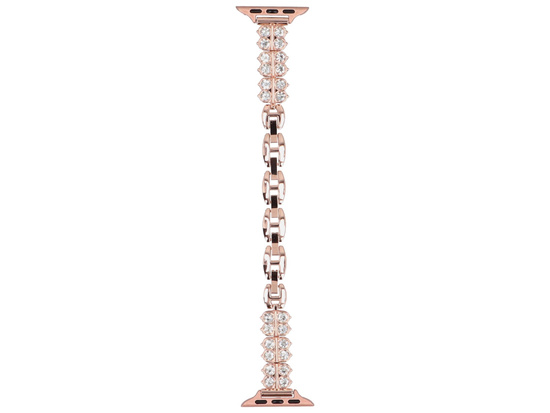 Neue Armbanduhr GlacierX Zirconia Clover Chain Bracelet Roségold für Apple Watch 38/40/41mm Farbe Roségold