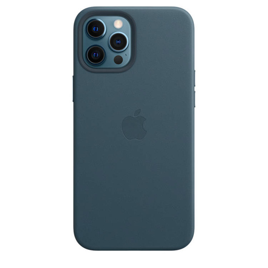 Neue Original-Lederhülle für Apple iPhone 12 Pro Max Baltic Blue