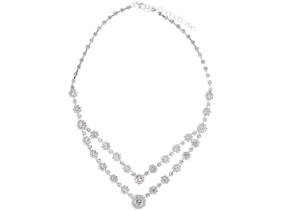 Komplet šperků Roztomilá stříbrná sada Náhrdelník + náušnice