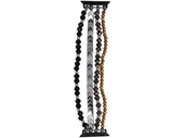 Нова браслет для смарт-годинника GlacierX Multi Strand Beaded Bracelet Onyx Gold для Apple Watch 38/40/41mm Срібно-чорно-золотий