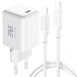 Nuevo cargador de red GaN USB-C 45W QC PD Encore Energy MD-4583Z + cable 2x USB-C 50cm