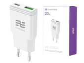 New SLIM GaN 20W USB-A USB-C QC PD Wall Charger Encore Energy MD-2083ZA