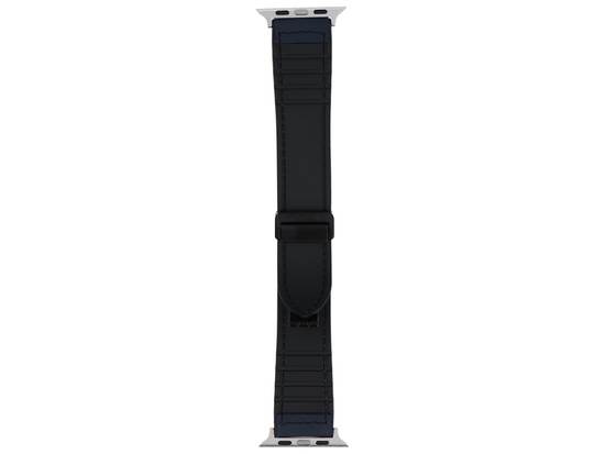 Nový pásek GlacierX Leather Magnetic Buckle Midnight Blue pro Apple Watch 42/44/45/49mm Modrý
