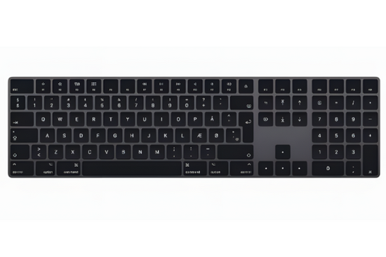 Neu Original Apple Magic Keyboard Numerischer Tastenblock Dänisch Grau