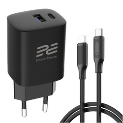 Нова мережна зарядка Encore Energy GaN QC 4.0 PD 3.0 USB-A USB-C 45W GaN-4583R + кабель USB-C 2м