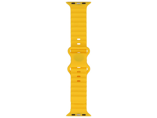 Neues Armband für die Smartwatch GlacierX Silicone Classic Waffle Sunburst für die Apple Watch 42/44/45/49mm Gelb