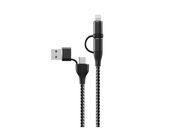 New Encore Energy 4in1 USB-C USB-A Lightning 3A cable QC PD 60W for charging and data transfer 100 cm braided EE115