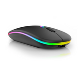 Нова Безпровідна Мишка Офісна Triadyn Callisto Bluetooth 2.4GHz RGB Slim 1600 DPI Чорна