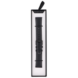 New strap for smartwatch GlacierX Classic Leather Black 22mm