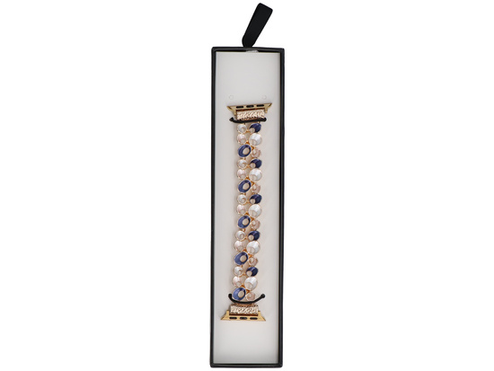 Nueva pulsera para smartwatch GlacierX Gleam Drops Stretch Bracelet Ocean Blush para Apple Watch 38/40/41mm Oro-Azul.