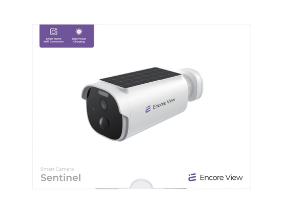 Нова розумна камера WiFi Сонячна USB-C 4Mpx FHD IP65 5200 mAh Encore View Sentinel