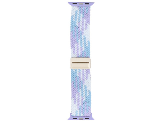 Neues Band GlacierX Geflochtene Magnetverschluss Violett Candy für Apple Watch 38/40/41mm weiß-violett-blau