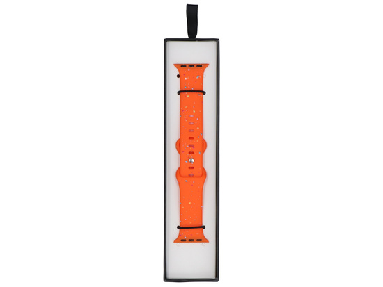 Новий ремінець для смарт-годинника GlacierX Silicone Pin&Loop Band Coral Sprinkle для Apple Watch 38/40/41мм Кораловий Помаранчевий