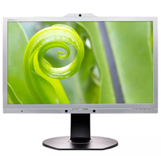 Philips 241P6Q 24" LED Monitor 1920x1080 IPS DisplayPort DVI Webcam Silver Class A-