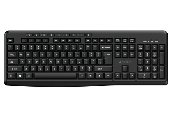 Nuovo Set Ufficio Wireless Triadyn BELI Tastiera YMIR e Mouse LOGE 1600 DPI per Casa e Ufficio