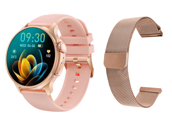 Nuovo Smartwatch GlacierX Aura Rose Gold + Bracciale in rete GX-AR60 BM