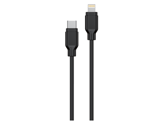 Nový kabel Encore Energy USB-C Lightning 3A, PD 27W pro nabíjení a přenos dat, 100 cm černý EE40-CL