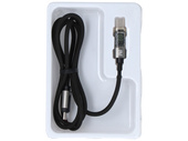 Encore Energy nový kabel s displejem USB-C x2 5A kabel QC PD 100W pro nabíjení a přenos dat 100 cm pletený černý EE154-CC