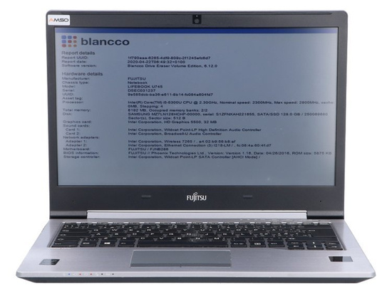 Fujitsu Lifebook U745 i5-5200U 8GB 240GB SSD 1600x900 Клас A- Відсутня батарея + Сумка + Миша