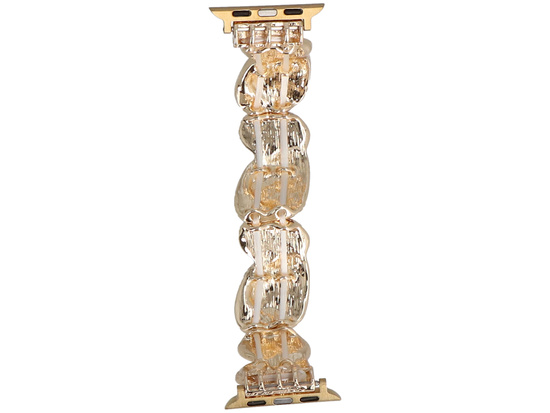 Neue Armbanduhr GlacierX Gleam Layered Stretch Bracelet Mahogany Rose für Apple Watch 38/40/41mm Rosa-Braun