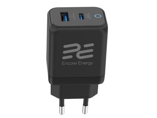 Nová síťová nabíječka GaN PD 3.0 Quick Charge 4.0 USB-A USB-C 35W Encore Energy MD-3583RA