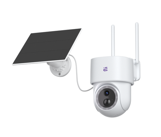 Nuova telecamera intelligente Starlight WiFi + Pannello Solare 3W USB-C PTZ 4Mpx FHD IP65 Encore View Spectra 400