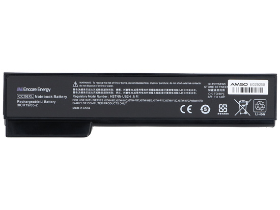 Nuova batteria Encore Energy per HP ProBook 6360b 6470b EliteBook 8460p 8560p 56Wh 10.8V 5200mAh CC06XL
