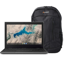 Lenovo Chromebook 100E 2nd Gen AST AMD A4-9120C 4GB 32GB 1366x768 Class A Chrome OS + Enkel Backpack