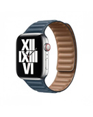 Original Apple Watch Leather Link Strap Baltic Blue 40mm M/L