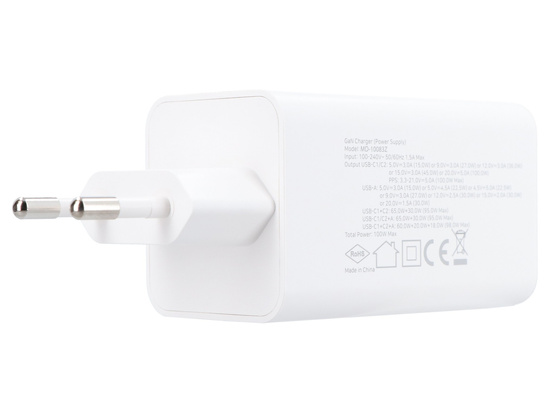 Nová síťová nabíječka Encore Energy GaN QC PD 1x USB-A 30W 2x USB-C 100W MD-10083Z