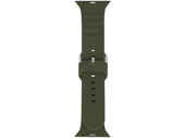 Cinturino per smartwatch GlacierX Silicone Grooved Dark Olive Green per Apple Watch 42/44/45/49mm Verde