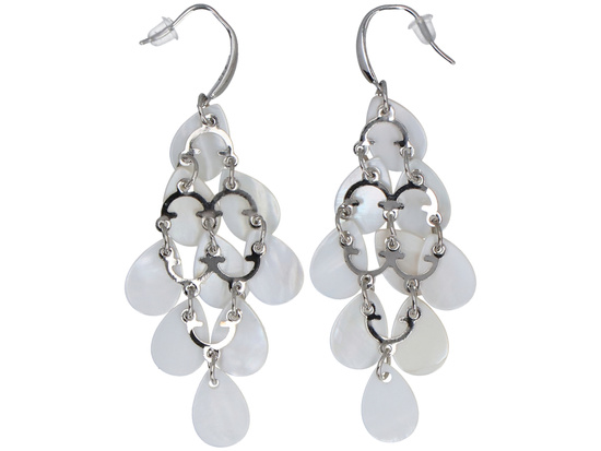 Boucles d'oreilles Cascade Blanches