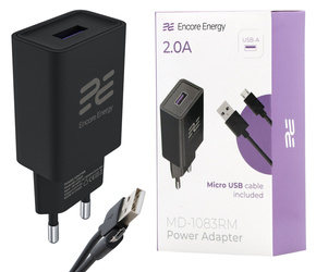 Nuevo cargador de red Encore Energy USB-A 10W + cable micro USB cargador universal MD-1083RM