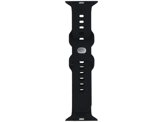 Bracelet pour smartwatch GlacierX Silicone Ribbed Black pour Apple Watch 42/44/45/49mm Noir