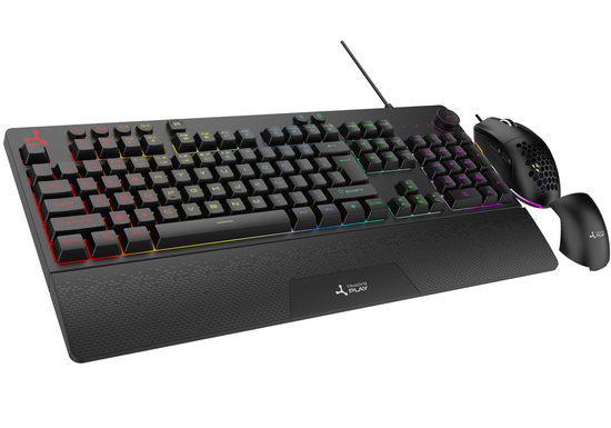Nuovo Set Triadyn TRITON Tastiera da Gioco TARVOS RGB Anti-Ghosting QWERTY e Mouse TELESTO 12800 DPI HUANO Software per Giocatori