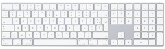 Nové Originál Apple Magic Keyboard Numerická klávesnice Stříbrná Francie