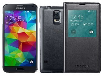 Samsung Galaxy S5 SM-G900F 2GB 16GB Black Class A- Android + Case