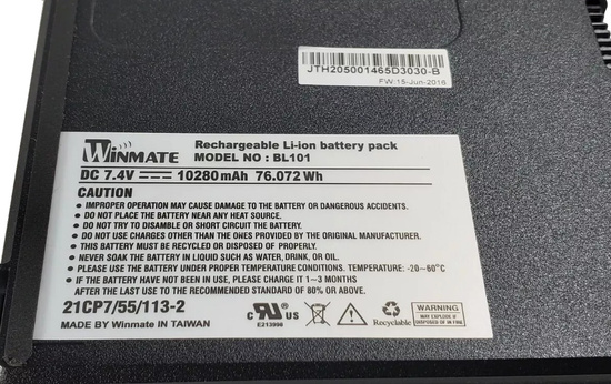 Nowa Powiększona Bateria WinMate do Honeywell RT10W 76Wh 7.4V 10280mAh BL101