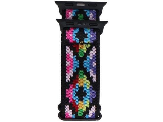 Nouvelle sangle pour smartwatch GlacierX Nylon Nomad Threads Pixel Bloom pour Apple Watch 38/40/41mm Multicolore