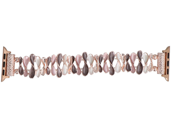 Нова браслет для смарт-годинника GlacierX Gleam Bow Stretch Bracelet Rose Coffee для Apple Watch 38/40/41мм Кавово-Рожевий