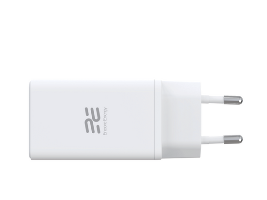 Neues GaN-Netzteil 65W USB-A + 2x USB-C QC PPS PD Encore Energy MD-6590R + USB-A auf USB-C Kabel 2m
