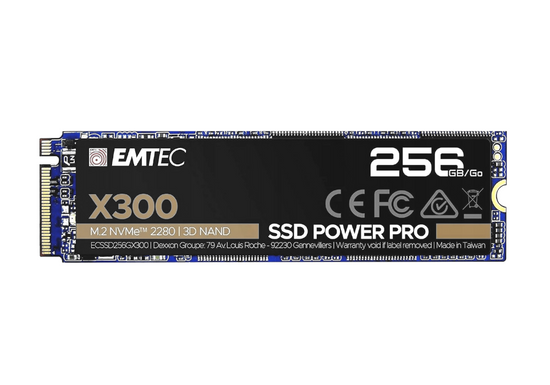 New hard drive SSD EMTEC X300 Power Pro 256GB SSD M.2 2280 PCI-E NVMe (ECSSD256GX300)