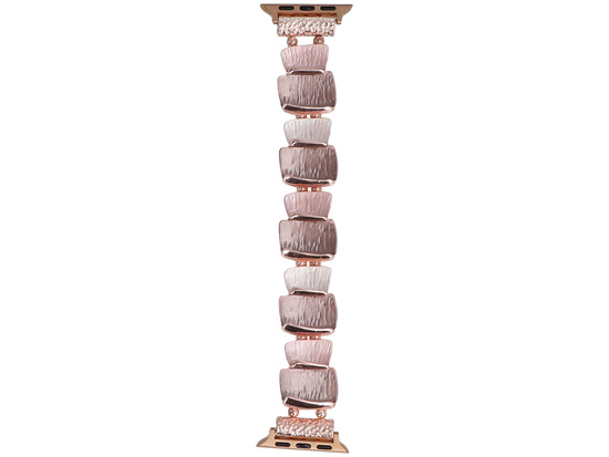 Nuovo braccialetto per smartwatch GlacierX Gleam Crystals Stretch Bracelet Rose Coffee per Apple Watch 38/40/41mm Caffè-Rosa