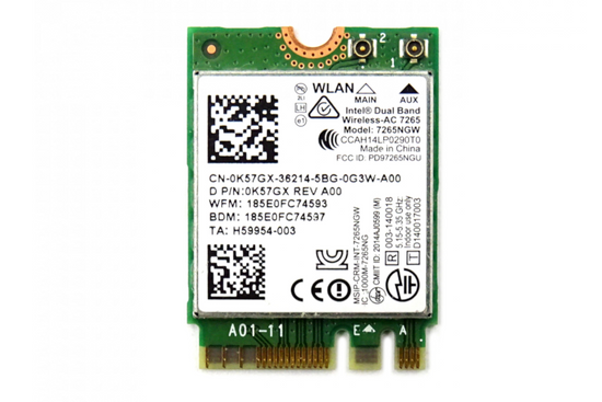 Karta Intel WiFi WLAN 0K57GX 7265NGW Dell M.2