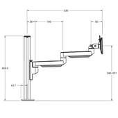 Support de bureau Filex Galaxy Basic pour moniteur ou télévision simple jusqu'à 45" réglable